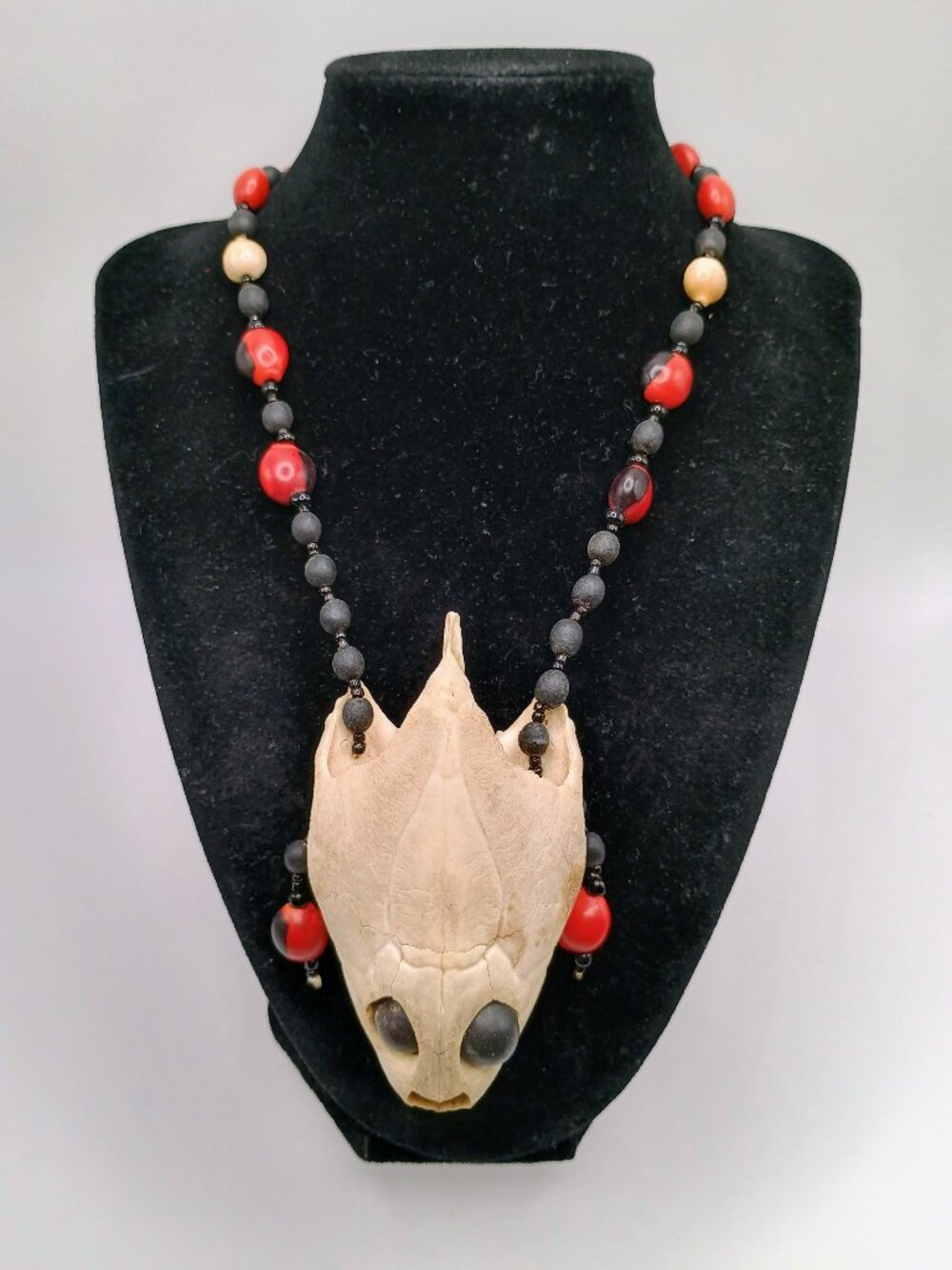 Natural Huayruro Seed Necklace, Amulet for Protection and Luck